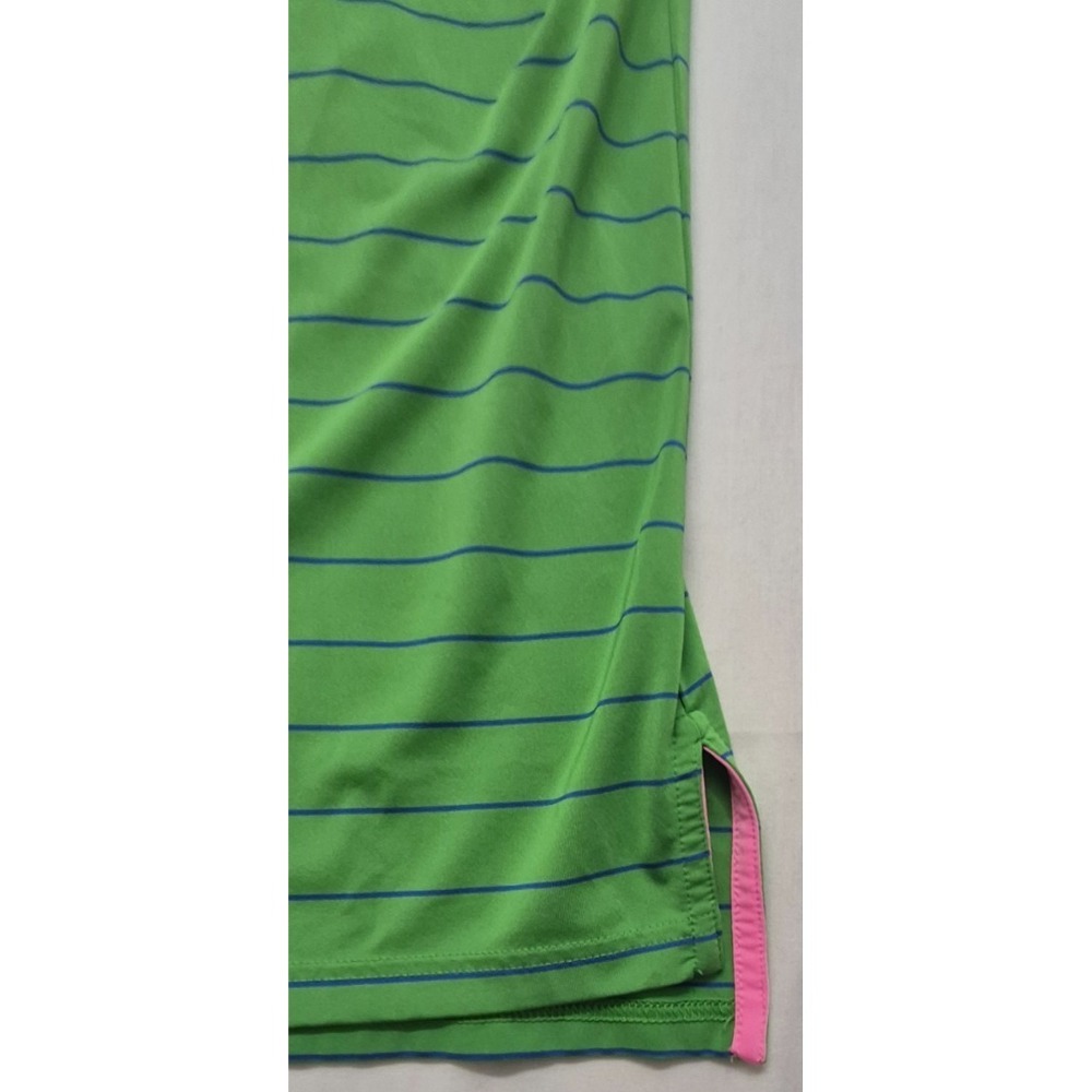 RLX Ralph Lauren men's green striped golf polo shirt Medium short sleeve outdoor - Picture 2 of 16
